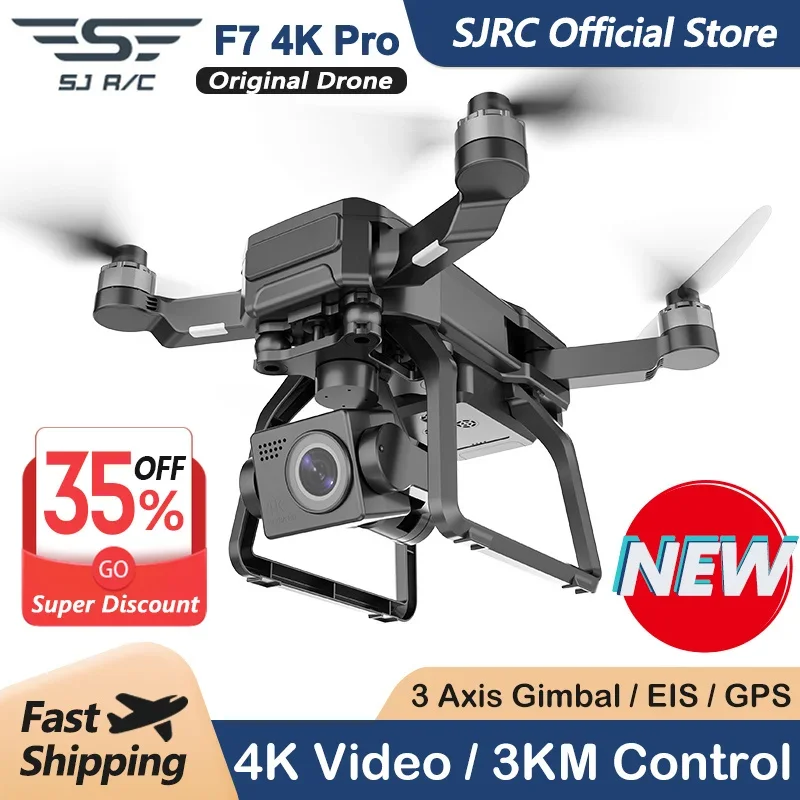 SJRC F7 4K PRO كاميرا بدون طيا - مراجعة Drone Camera Hd وسعره